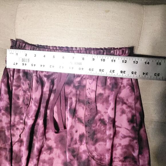 Urban Outfitters Harem Jogger Pants Silky Drawstring Purple Tie Dye Womens Small - Picture 9 of 11